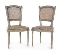 A Pair of Louis XVI Painted Side Chairs