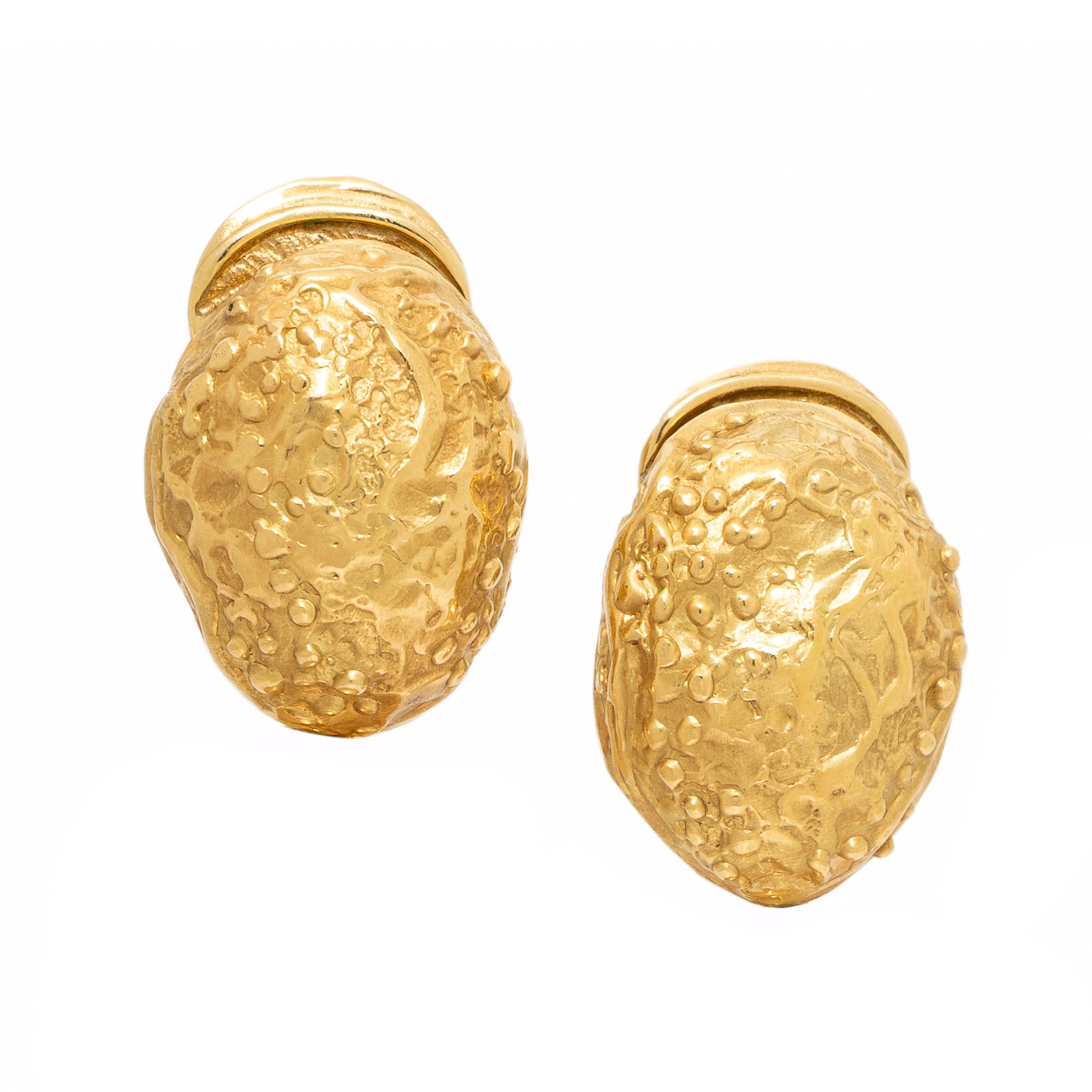 Yvel, Cultured Pearl and Yellow Gold Earrings