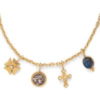 ELIZABETH LOCKE, YELLOW GOLD NECKLACE AND CHARMS