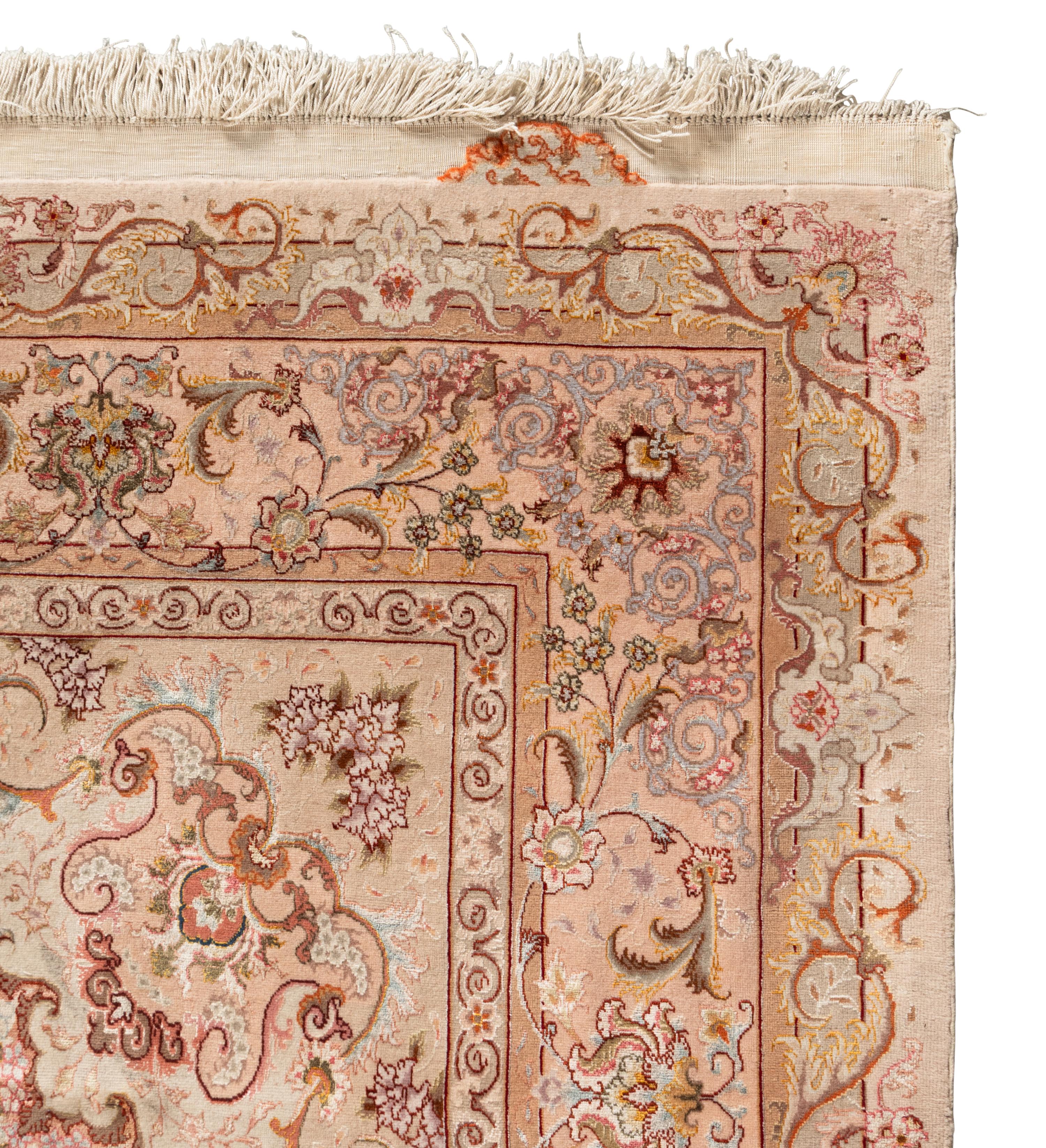 A Qom Silk Rug