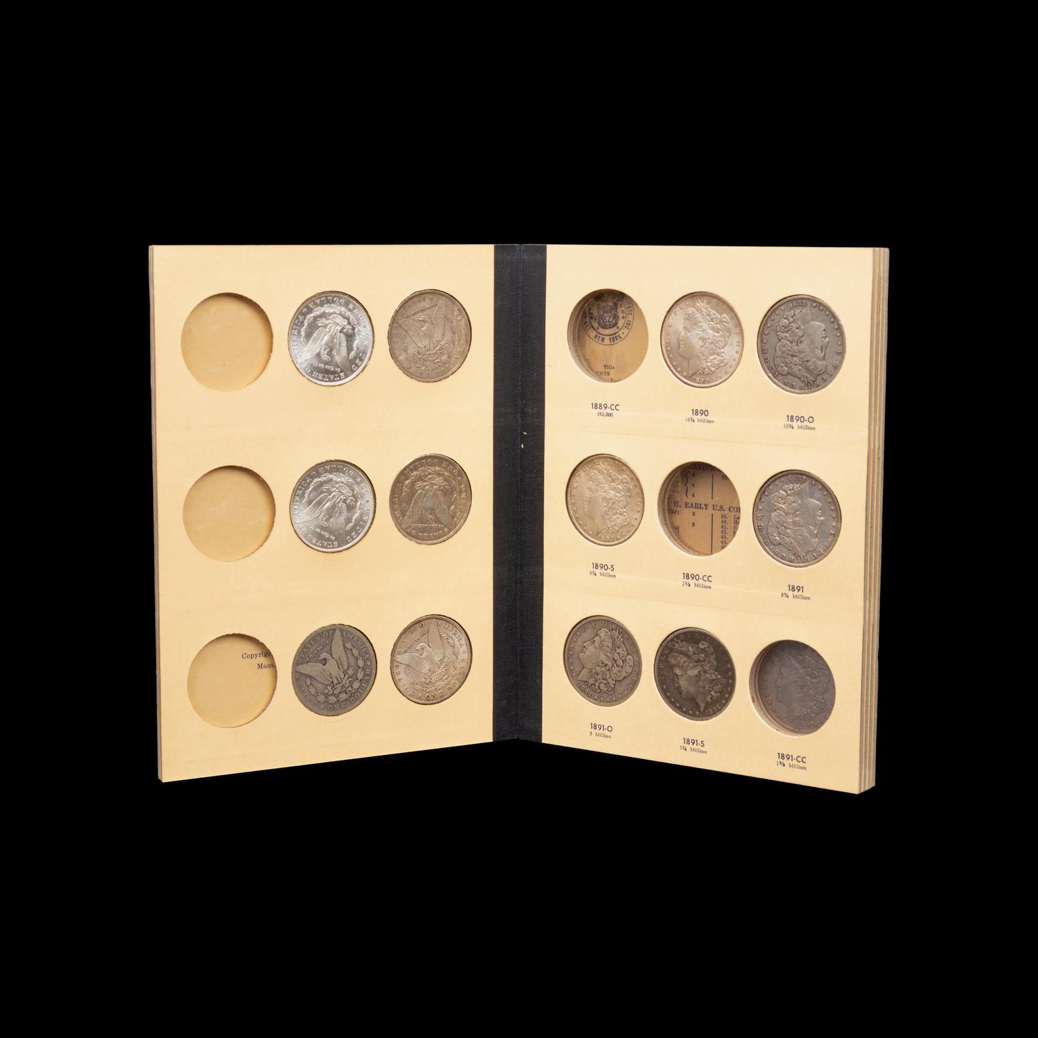 A Collection of Seventy Morgan Silver Dollars