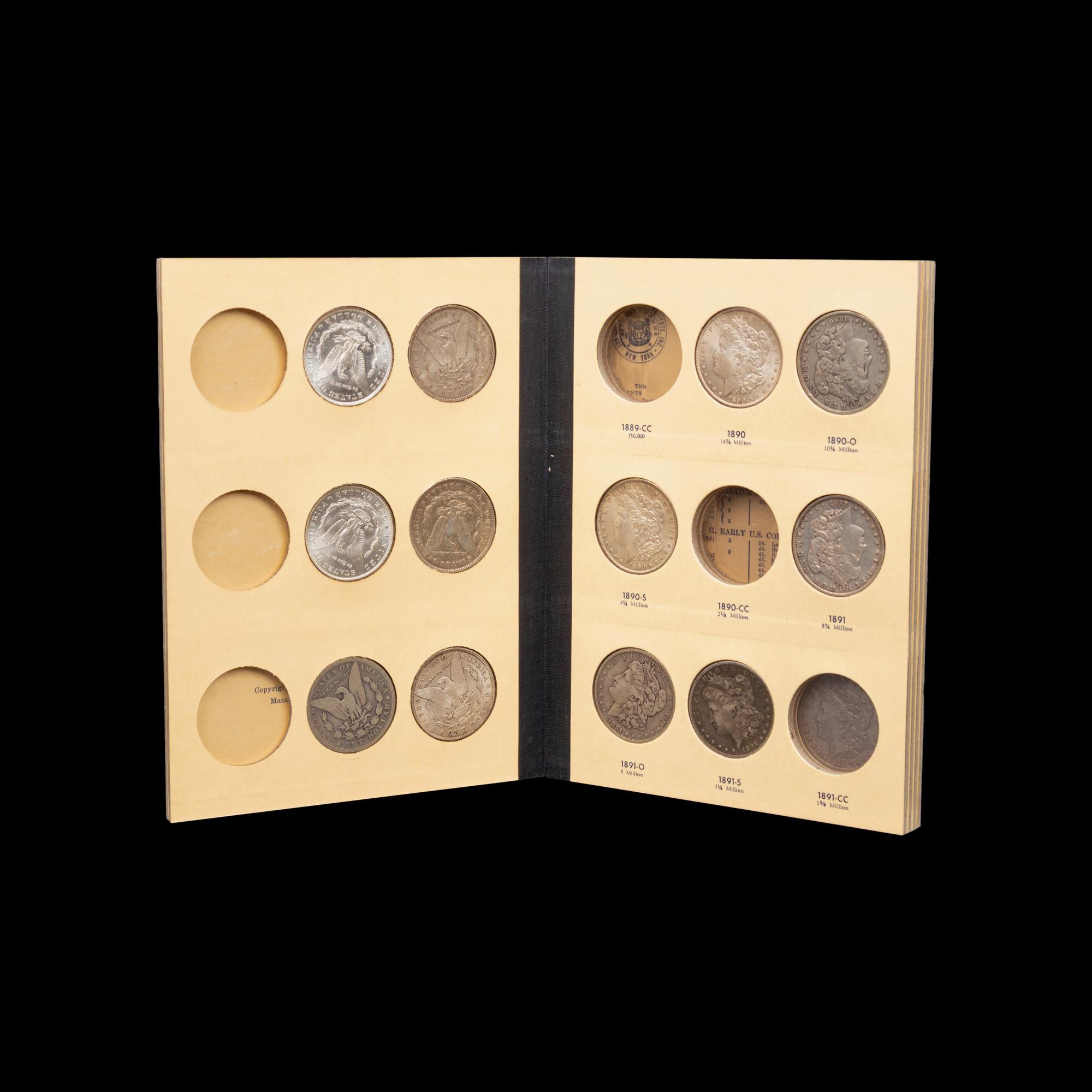 A Collection of Seventy Morgan Silver Dollars