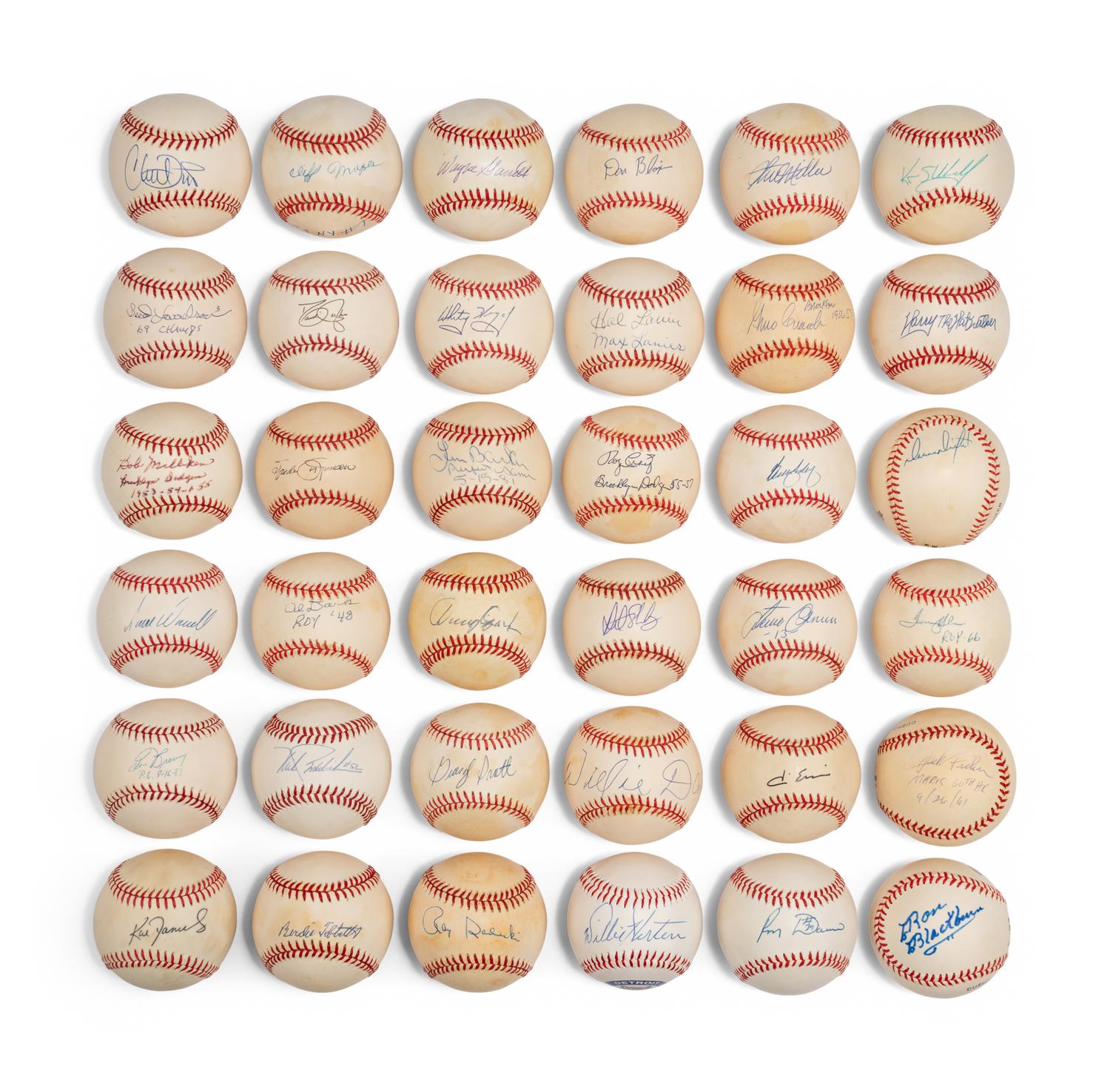 Bases Loaded Signed Autograph Baseball Group No. 30