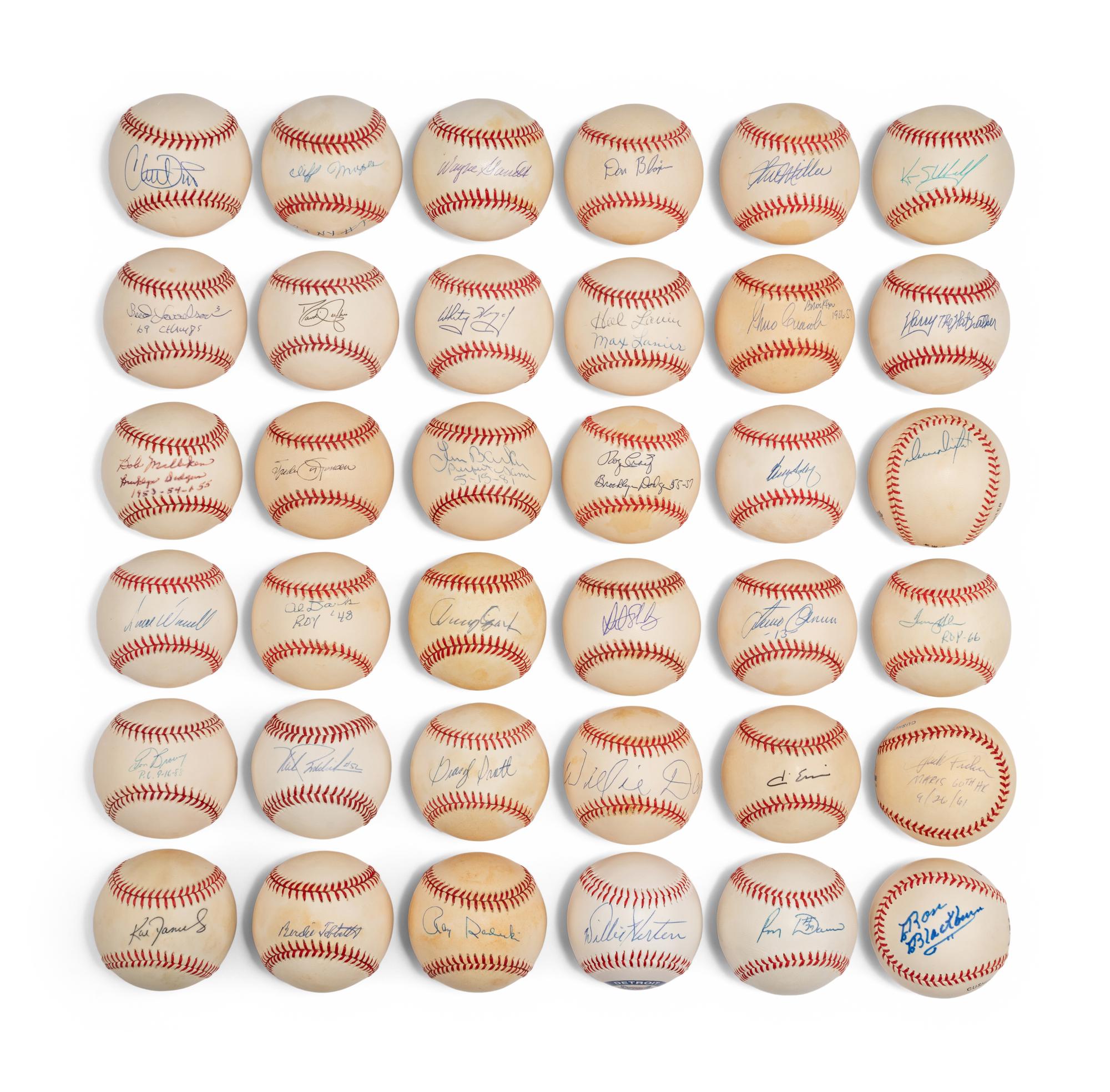 Bases Loaded Signed Autograph Baseball Group No. 30