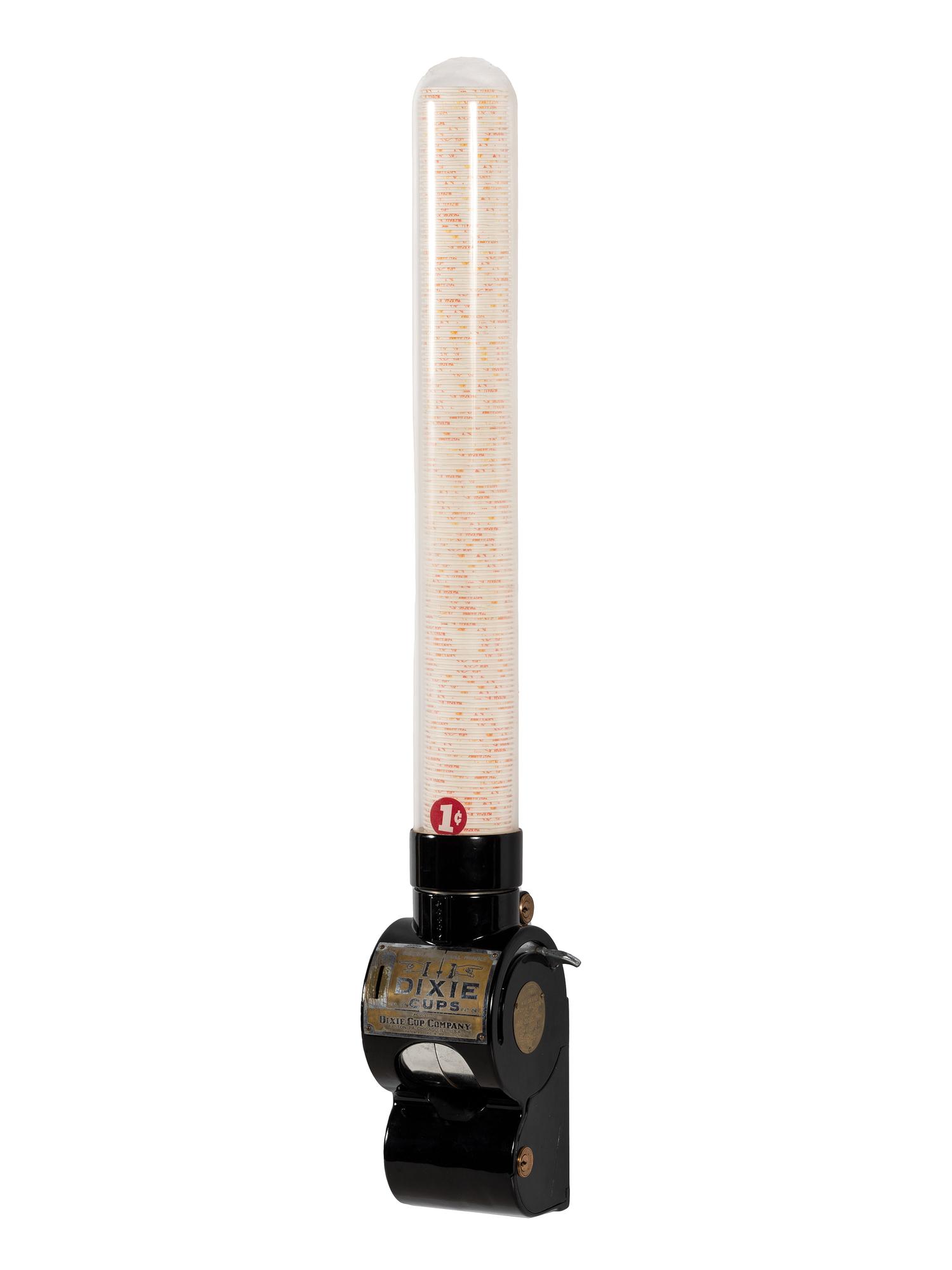 A Dixie Cup Co. One Cent Wall Mounted Cup Dispenser