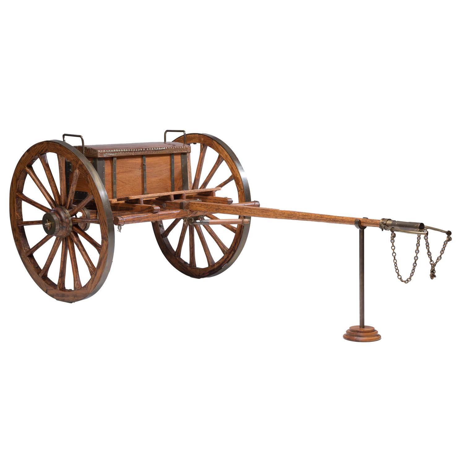 Quarter Scale Model of a Brass 6 Pound Napoleon Cannon with Carriage, Limber, Caisson & Implements by Ron Hargreaves