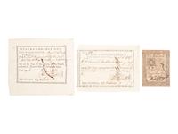 [REVOLUTIONARY WAR]. Autographs from Revolutionary War-era military and political figures.