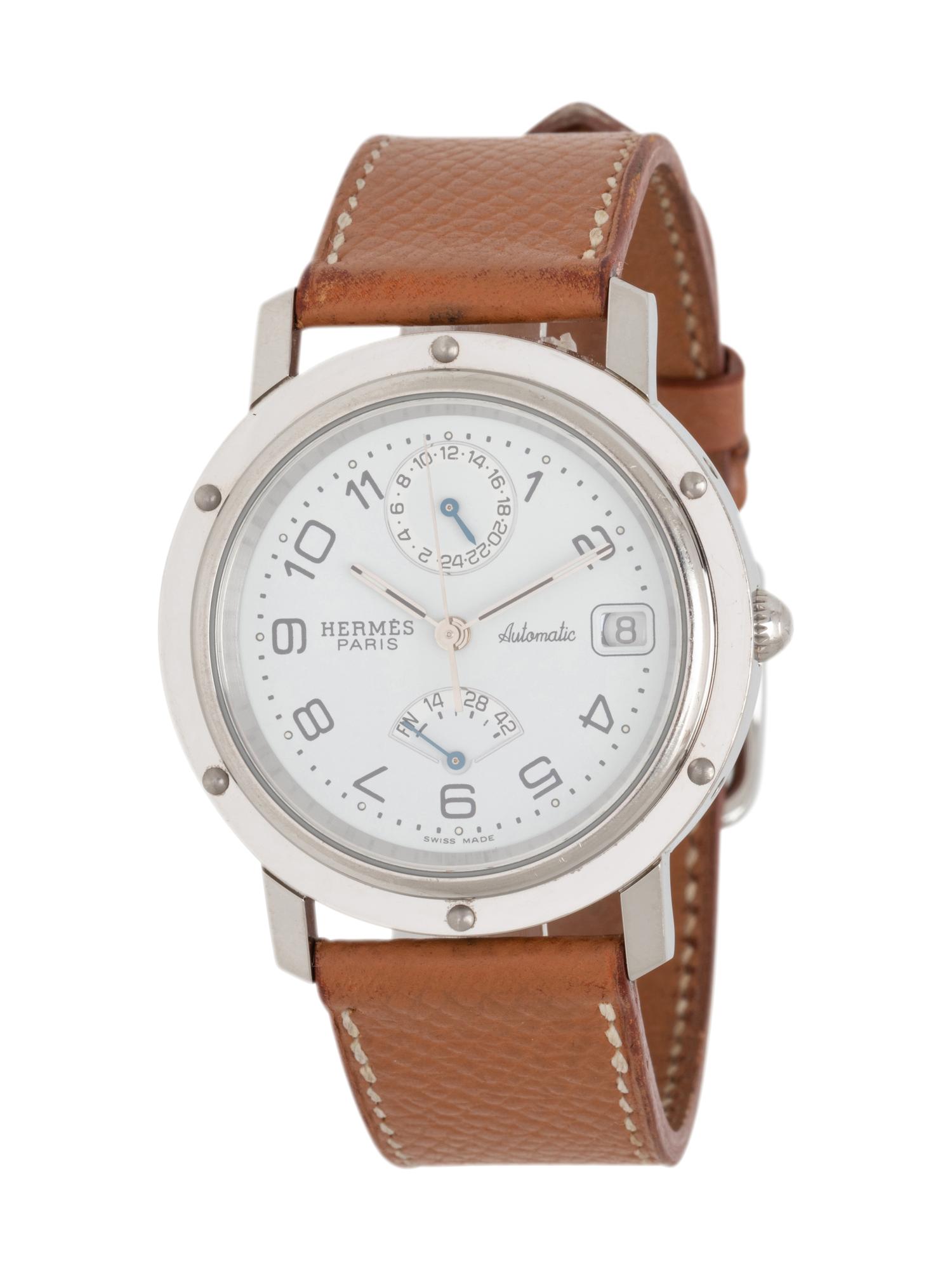 HERMÈS, REF. CL5.710 STAINLESS STEEL 'CLIPPER' WATCH