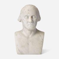 American School 19th century A carved marble bust of George Washington (1732-1799)