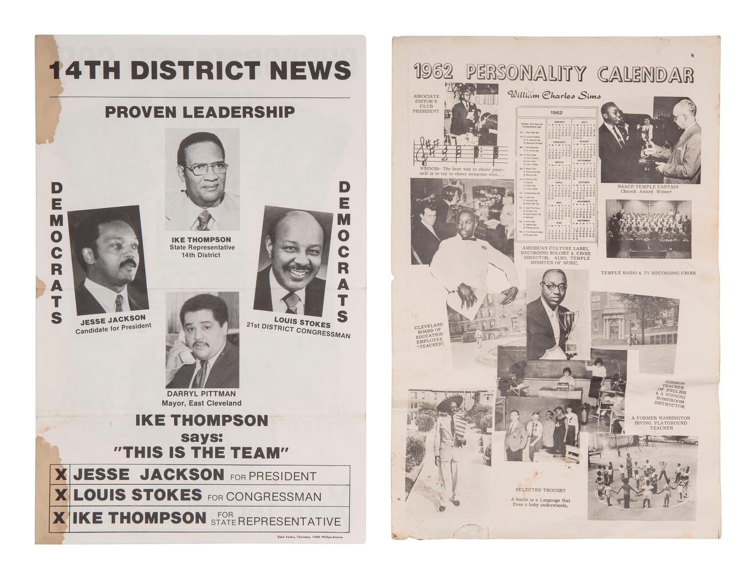 [CIVIL RIGHTS]. Civil Rights-era ephemera from Cleveland, Ohio.