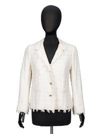 Chanel, White Fantasy Tweed Jacket