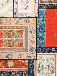 Eleven Embroidered Silk Panels