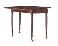 A Federal Figured Mahogany Card Table