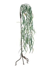 A Painted Tole Model of a Willow Tree