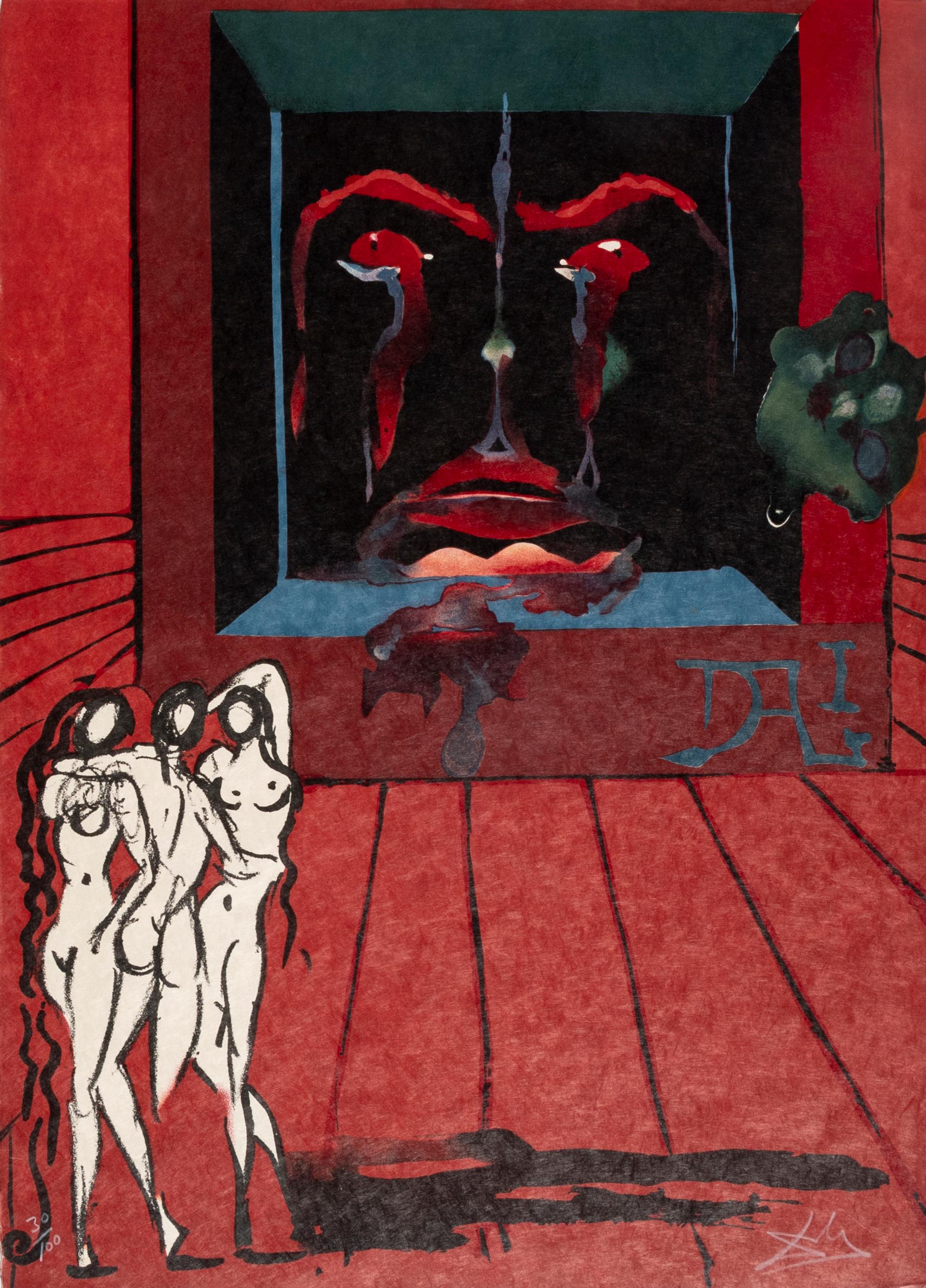 Visions Surréalistes (complete portfolio of four lithographs with portfolio case), 1976