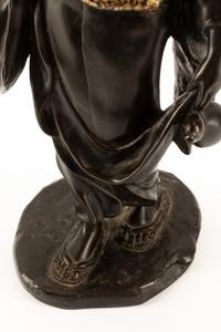 A Japanese Parcel Gilt Bronze Figure of a Lady
