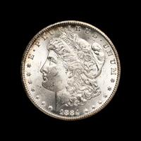 An 1884-CC Morgan $1 Coin