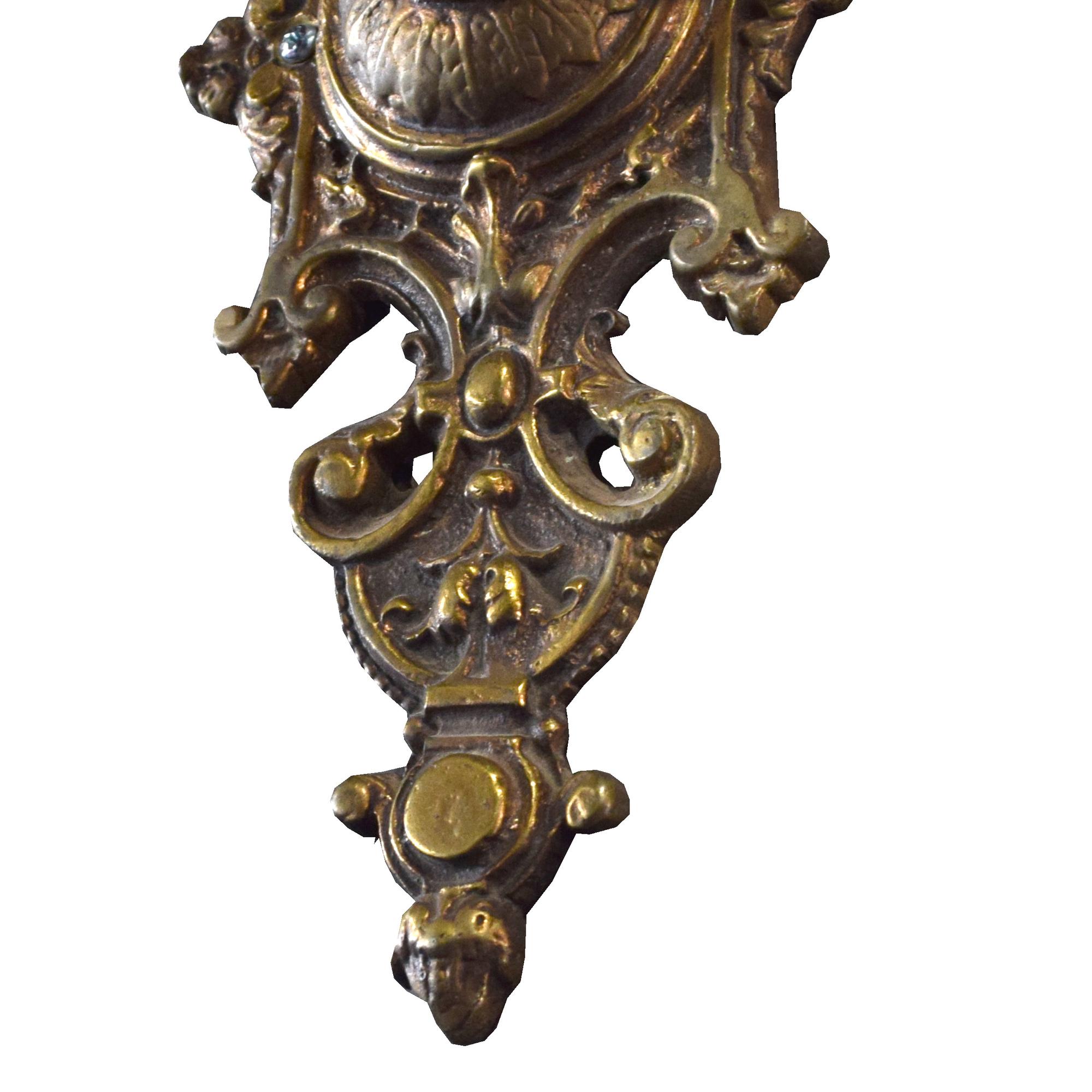 A Pair of Bronze Three-Light Wall Sconces 16" W x 13" D x 11" H — Argentina, Circa 1900