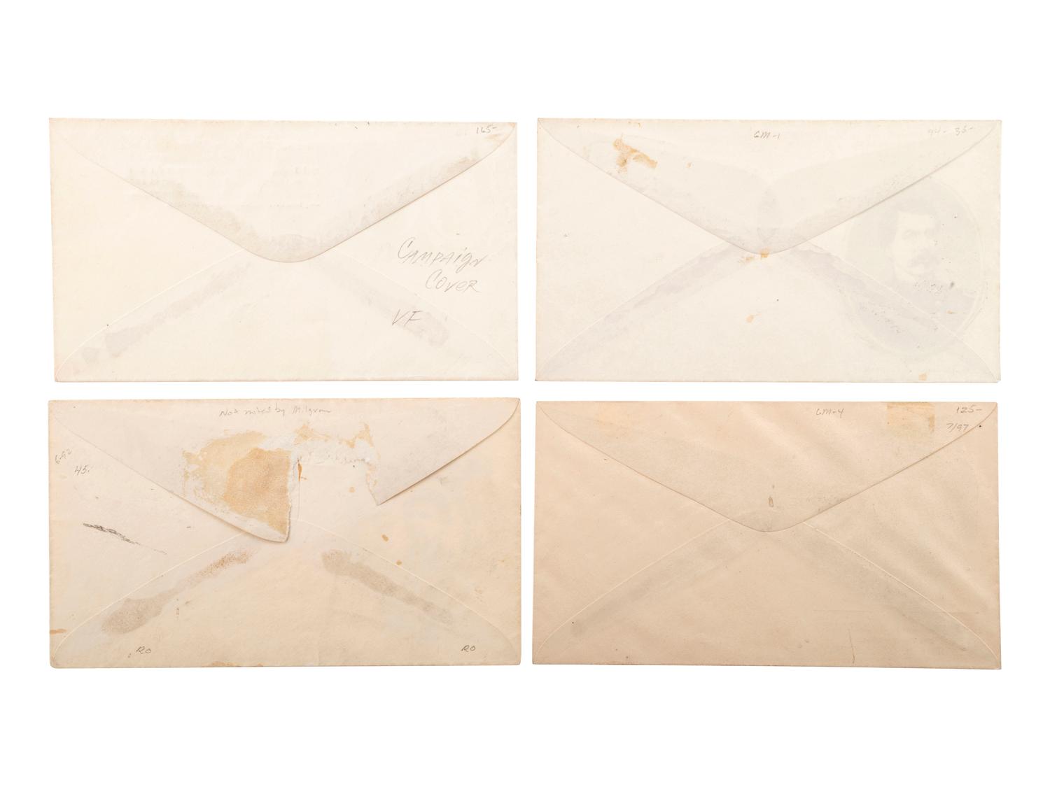 [McCLELLAN, George B. (1826-1885)]. A group of covers, pamphlets, a ballot, and broadsheet related to General McClellan's 1864 presidential campaign.