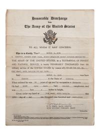 [AFRICAN AMERICANA]. Extensive manuscript archive documenting the experiences of the Rice Family of Roanoke, Virginia, during the Great Depression and World Wars I and II. Ca 1892-1950s.