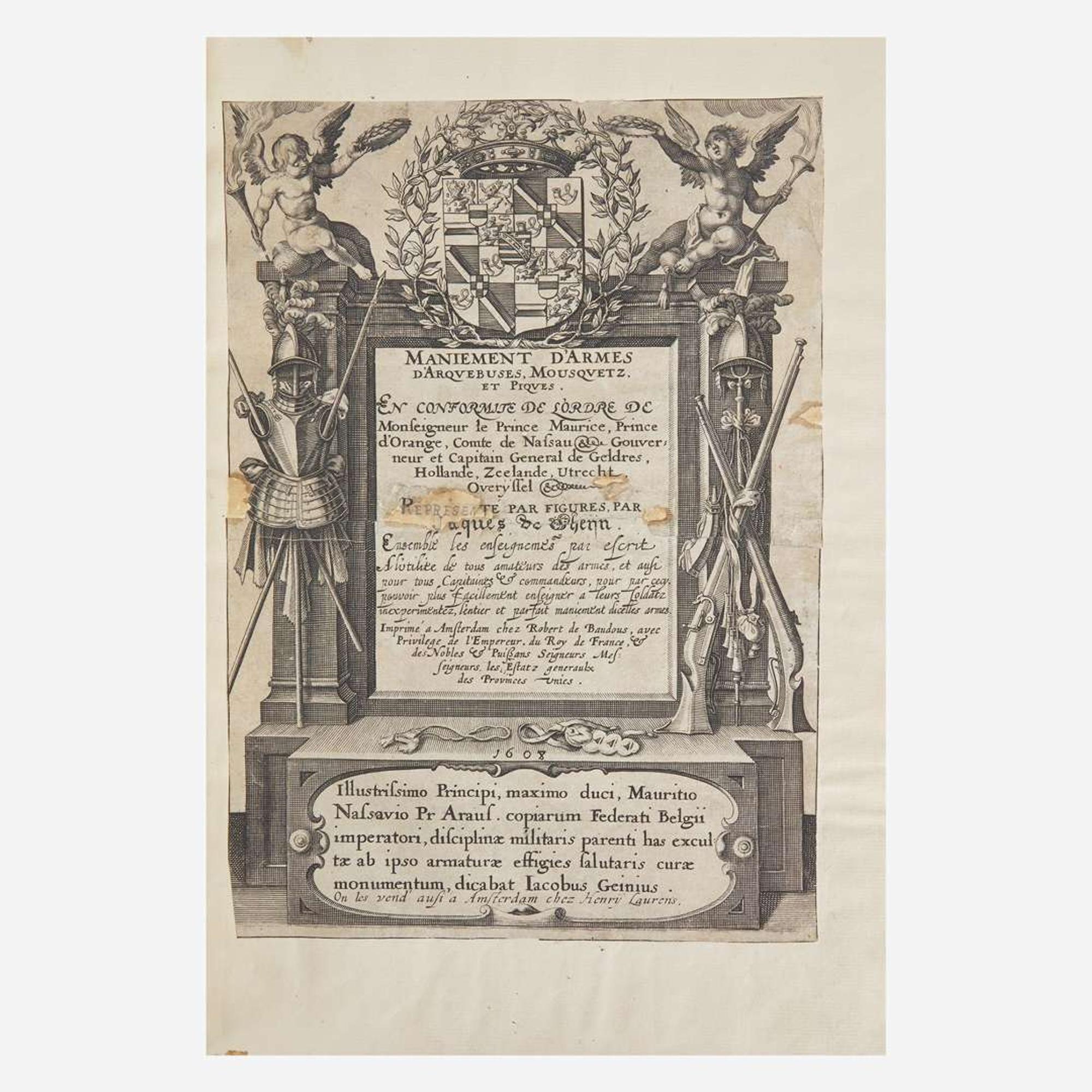 [Military History] Gheyn, Jacob de Maniement d'armes d'arquebuses, mousquetz, et piques...