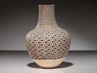 Fine Line Pottery Vase, Anasazi Revival