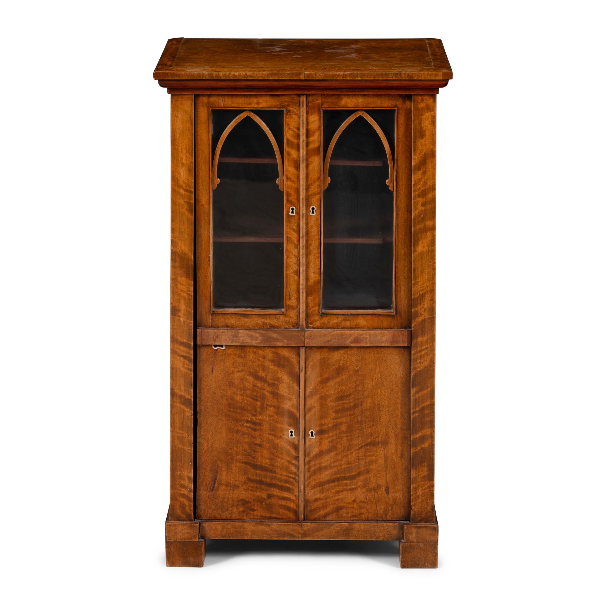 A Continental Satinwood Diminutive Cabinet