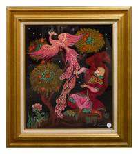 Irina Sukhanova Oksen, (American b. 1935), Prince and the Firebird, 1987