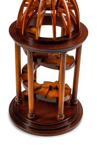 A Carved Wood Architectural Staircase Model