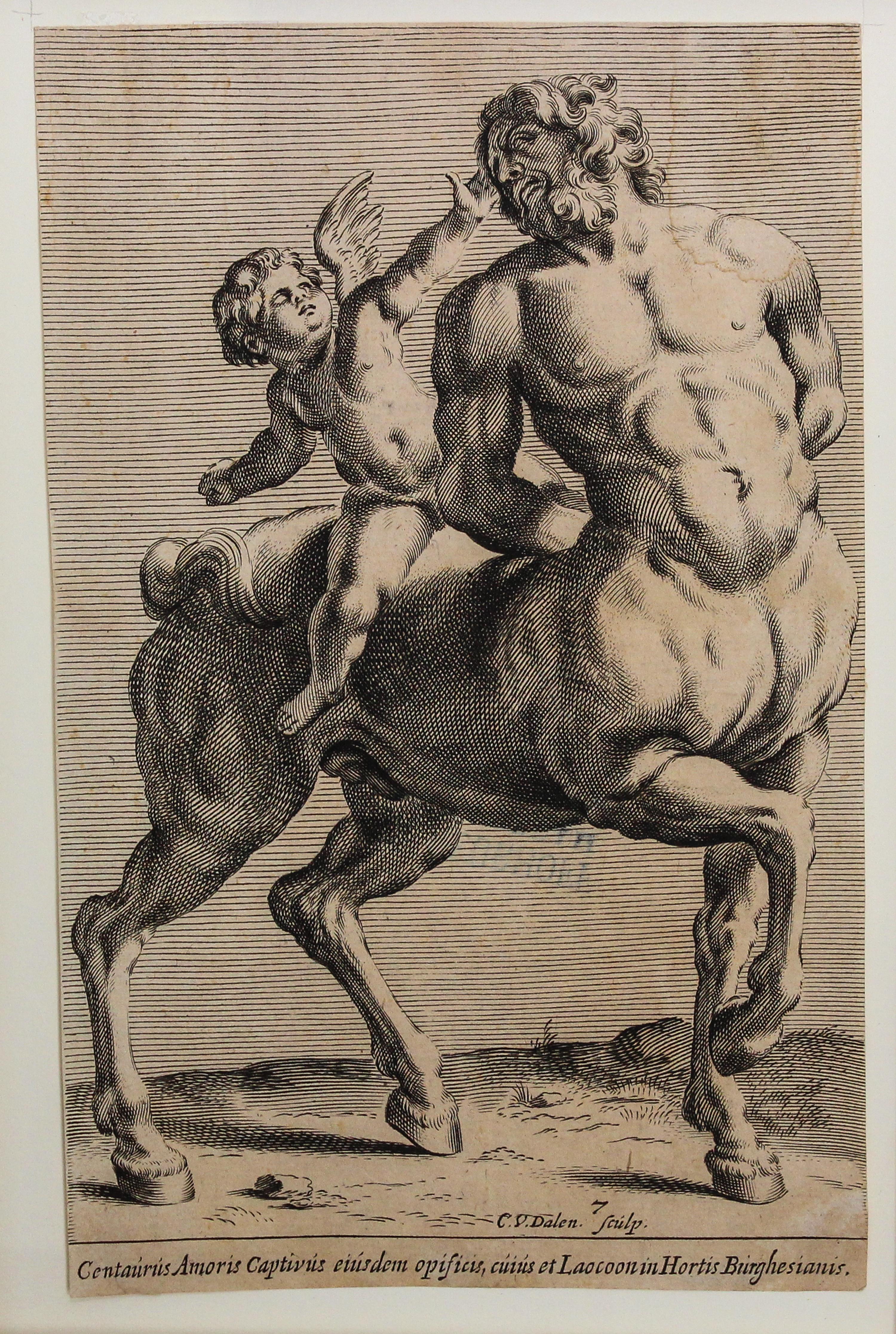 Cornelis van Dalen I, (Dutch, 1592-1665), a group of 9 engravings after Francois Perrier depicting Roman gods and emperors.