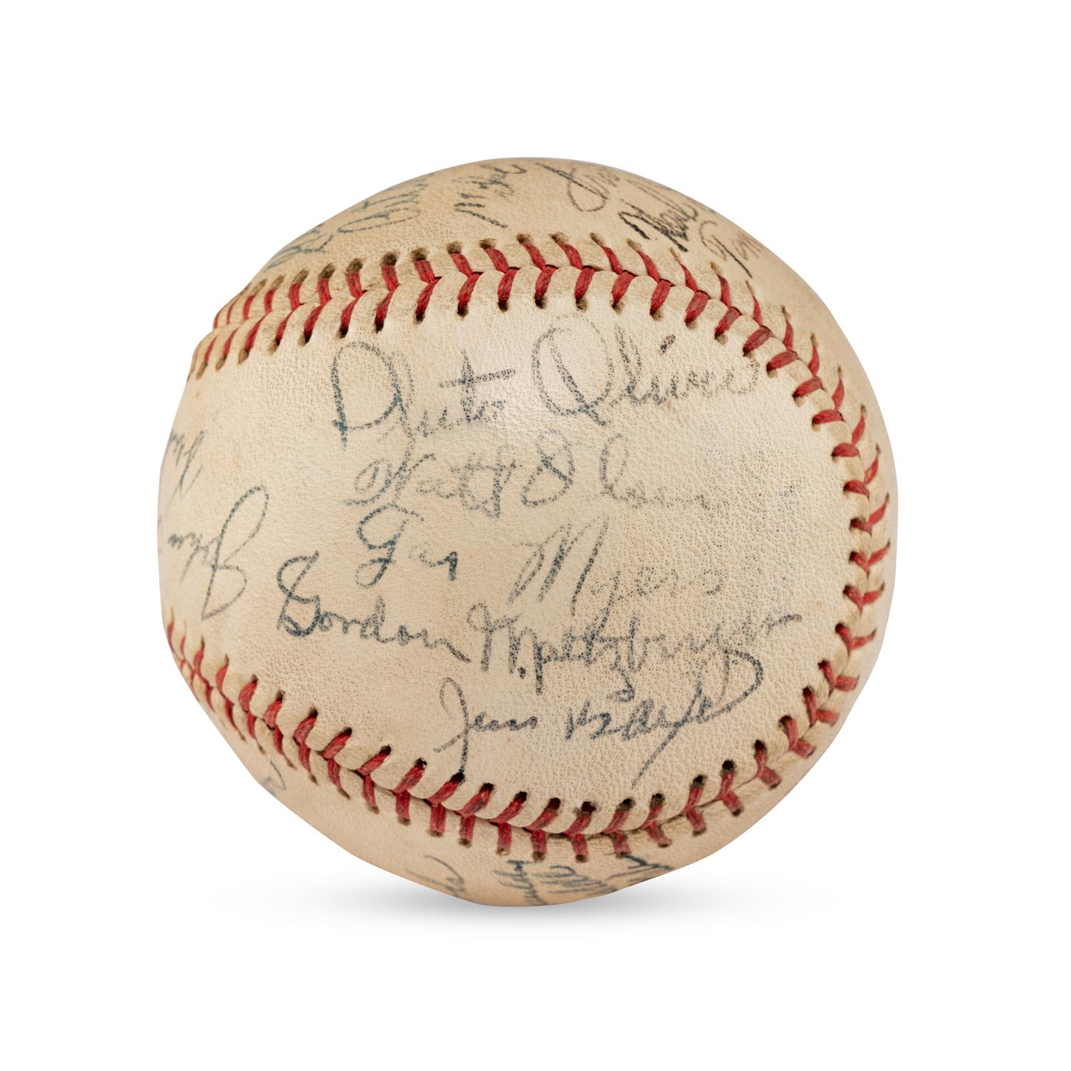 A 1949 Hollywood Stars Team Signed Autograph Baseball
