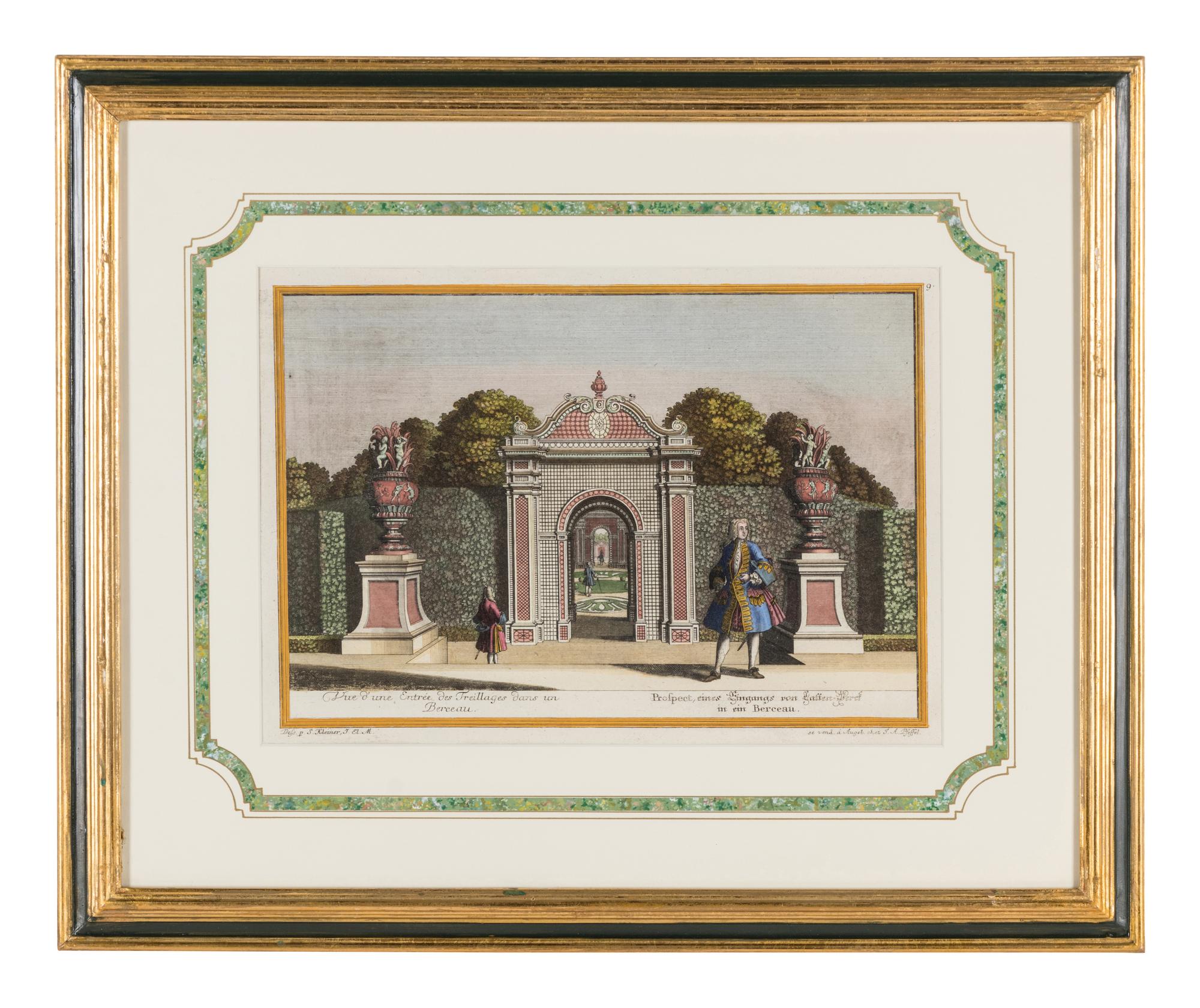Four German Prints Depicting Gardens — 18TH/19TH CENTURY