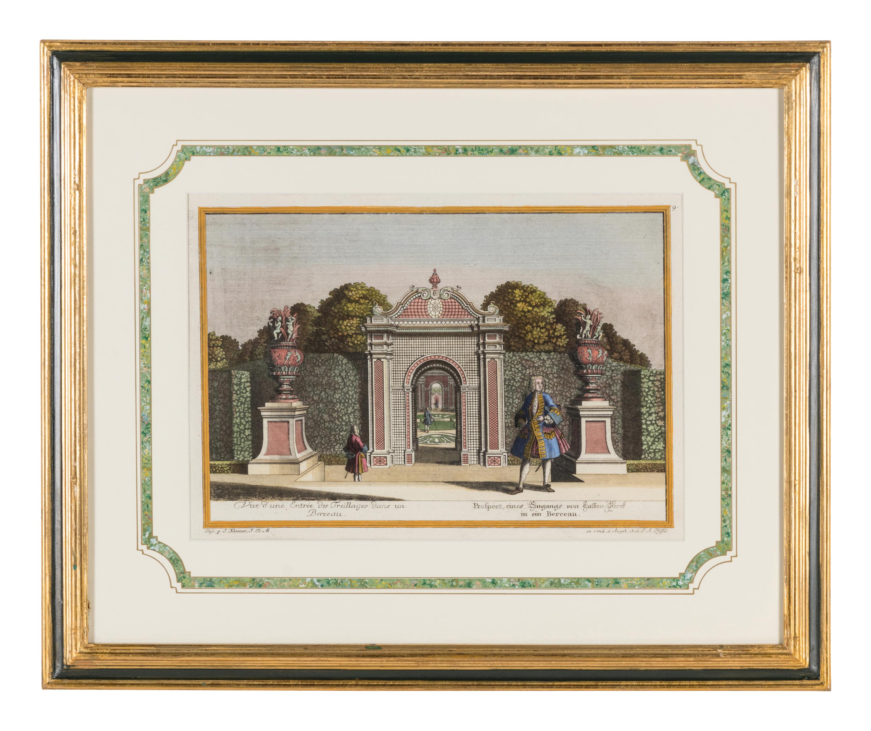 Four German Prints Depicting Gardens — 18TH/19TH CENTURY