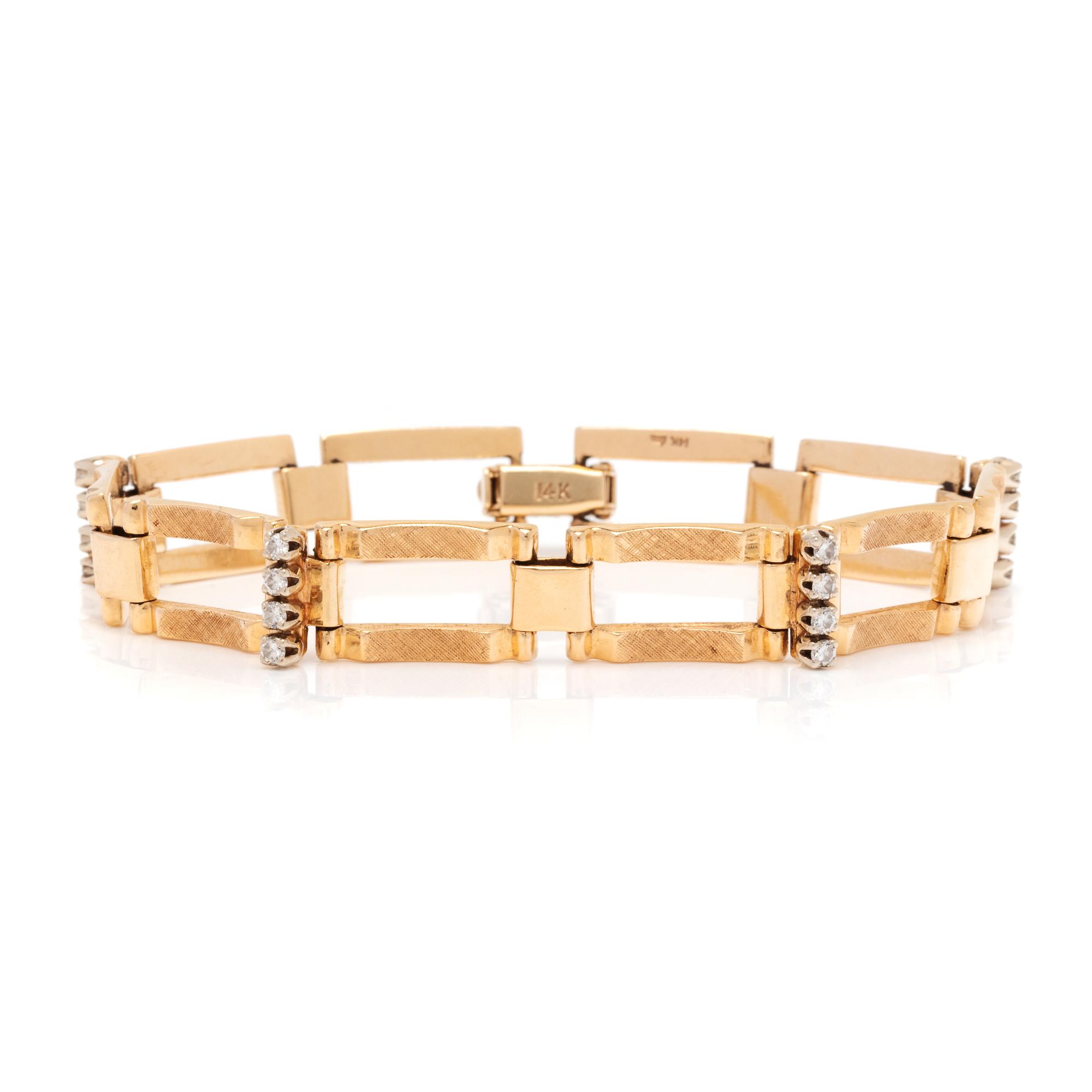 YELLOW GOLD AND DIAMOND BRACELET