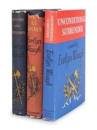 WAUGH, Evelyn, (1903-1966). [ Sword of Honour trilogy]. Men at Arms. -- Officers and Gentlemen. -- Unconditional Surrdender. London: Chapman & Hall, 1952-61.