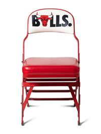 An Original Michael Jordan Early Career Era Chicago Stadium Courtside Chair