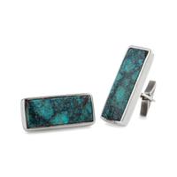 Silver and Turquoise Cuff Links