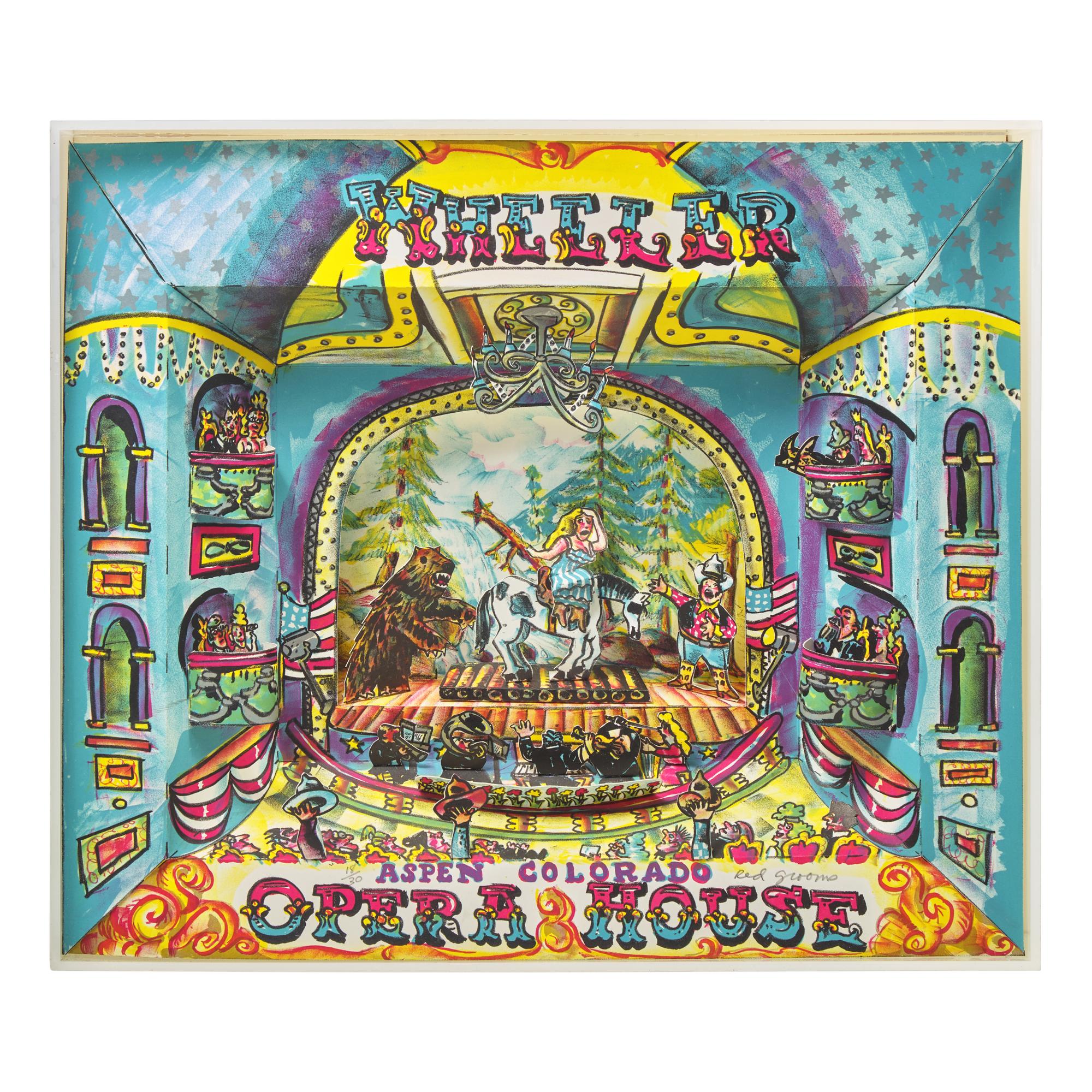 Red Grooms (American, b. 1937) — Wheeler Opera House, 1984