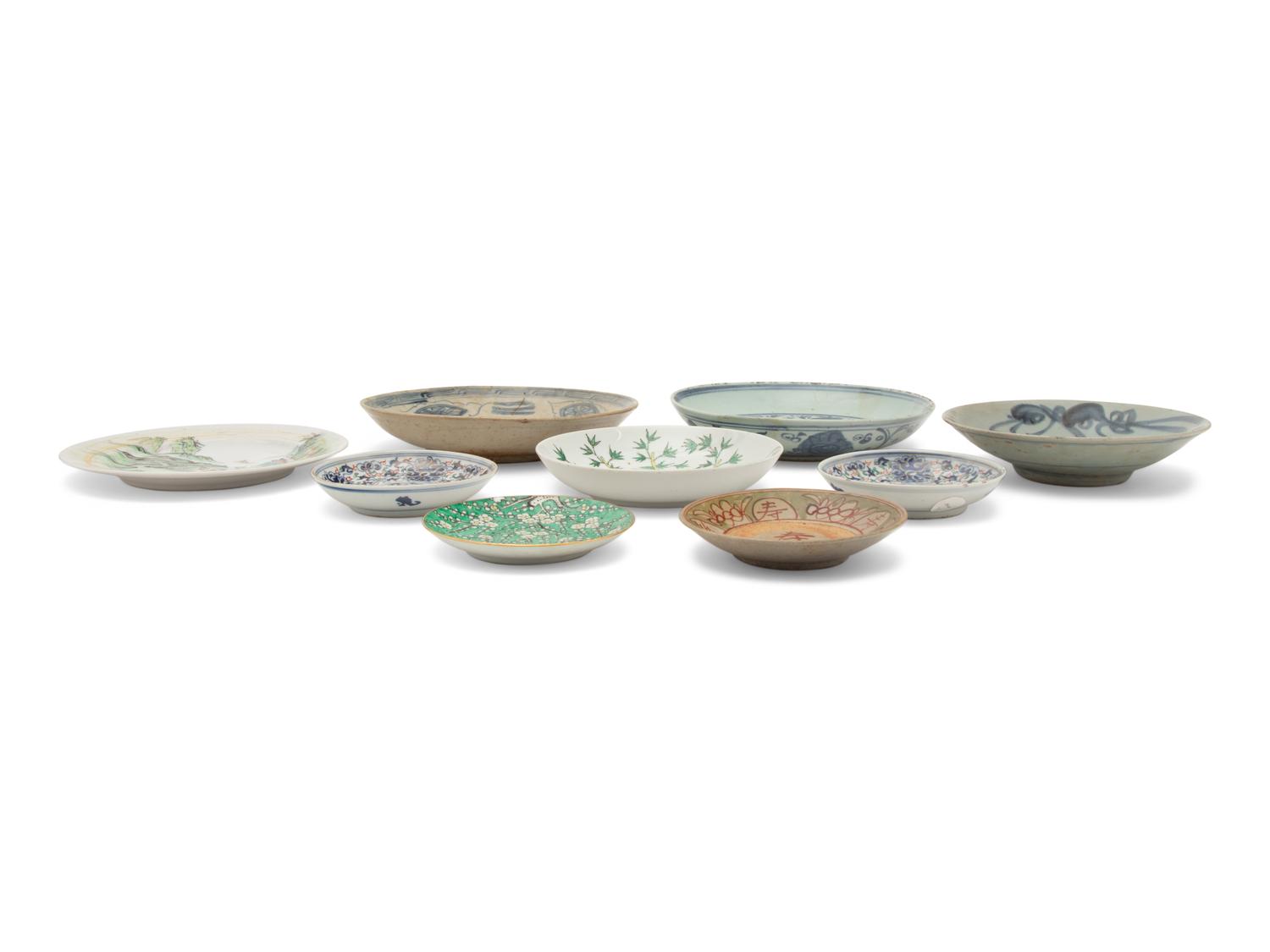 Nine Chinese Porcelain Plates