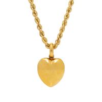 YELLOW GOLD, ENAMEL, AND SEED PEARL LOCKET AND CHAIN