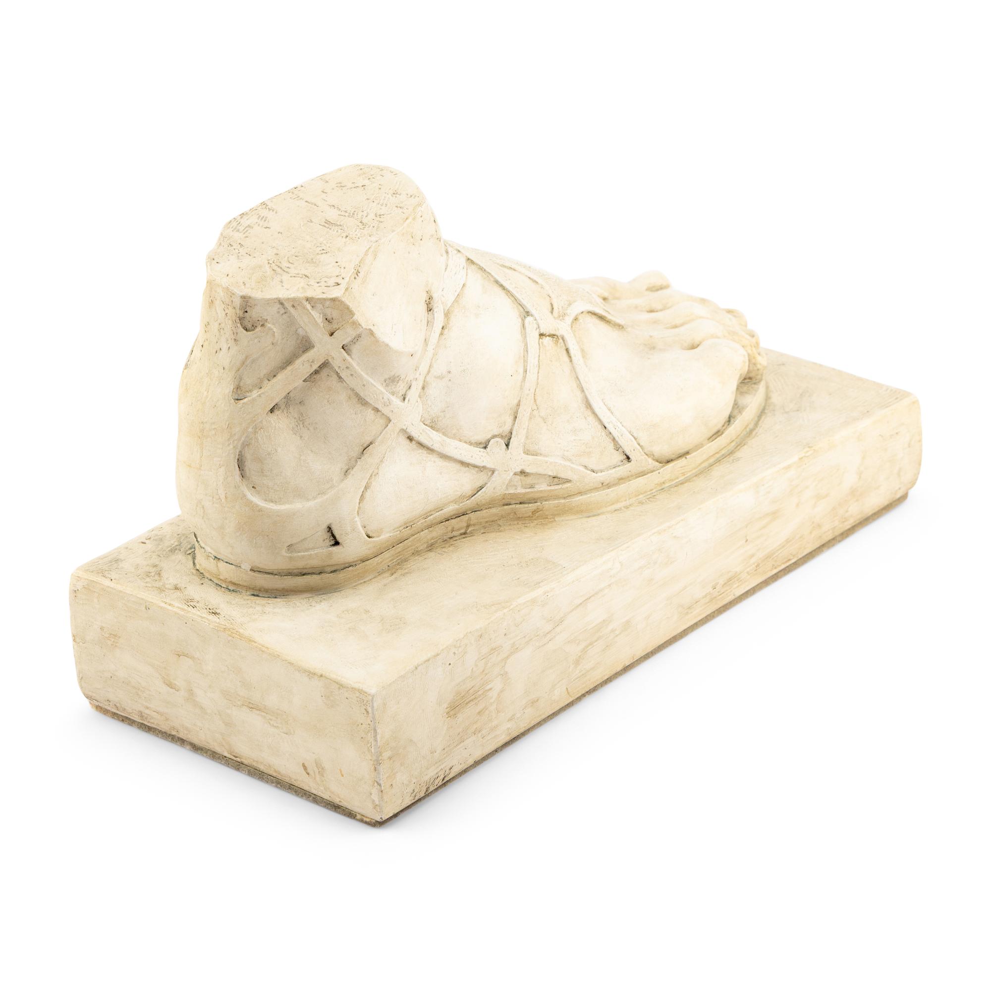 A Grand Tour Style Plaster Foot of Hermes