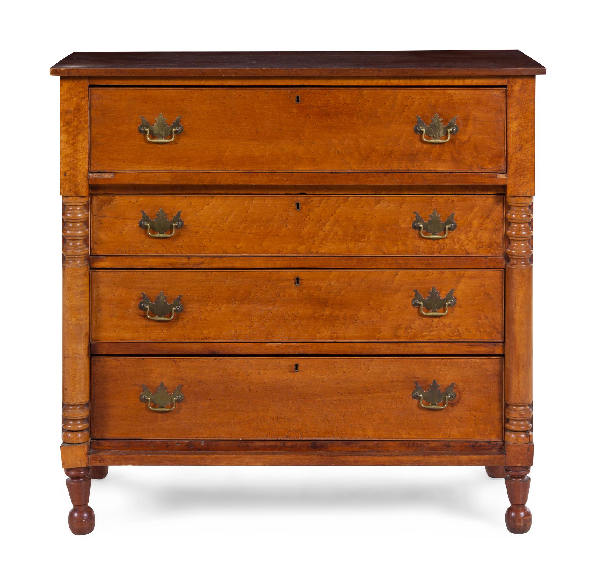 A Classical Maple Chest of Drawers