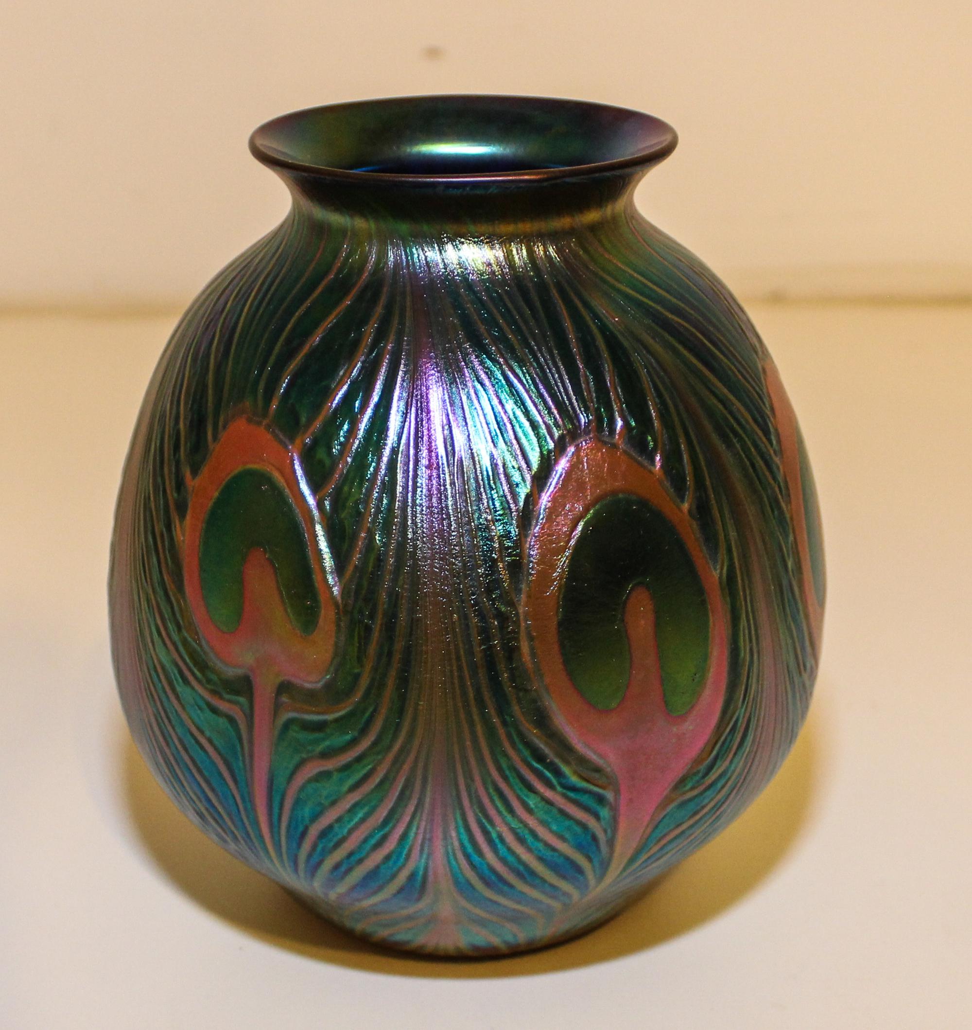 A Lotton Glass Vase Height 6 inches. — 1993