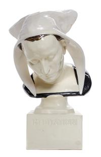 A Le Bozec Quimper Ceramic Bust Height 20 3/4 inches.