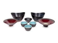 Eight Gunnar Nylund and Other Studio Ceramic Bowls
