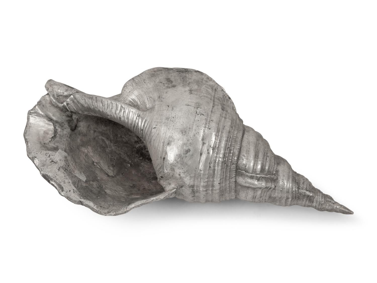 A Collection of Silvered Cast Metal Seashells