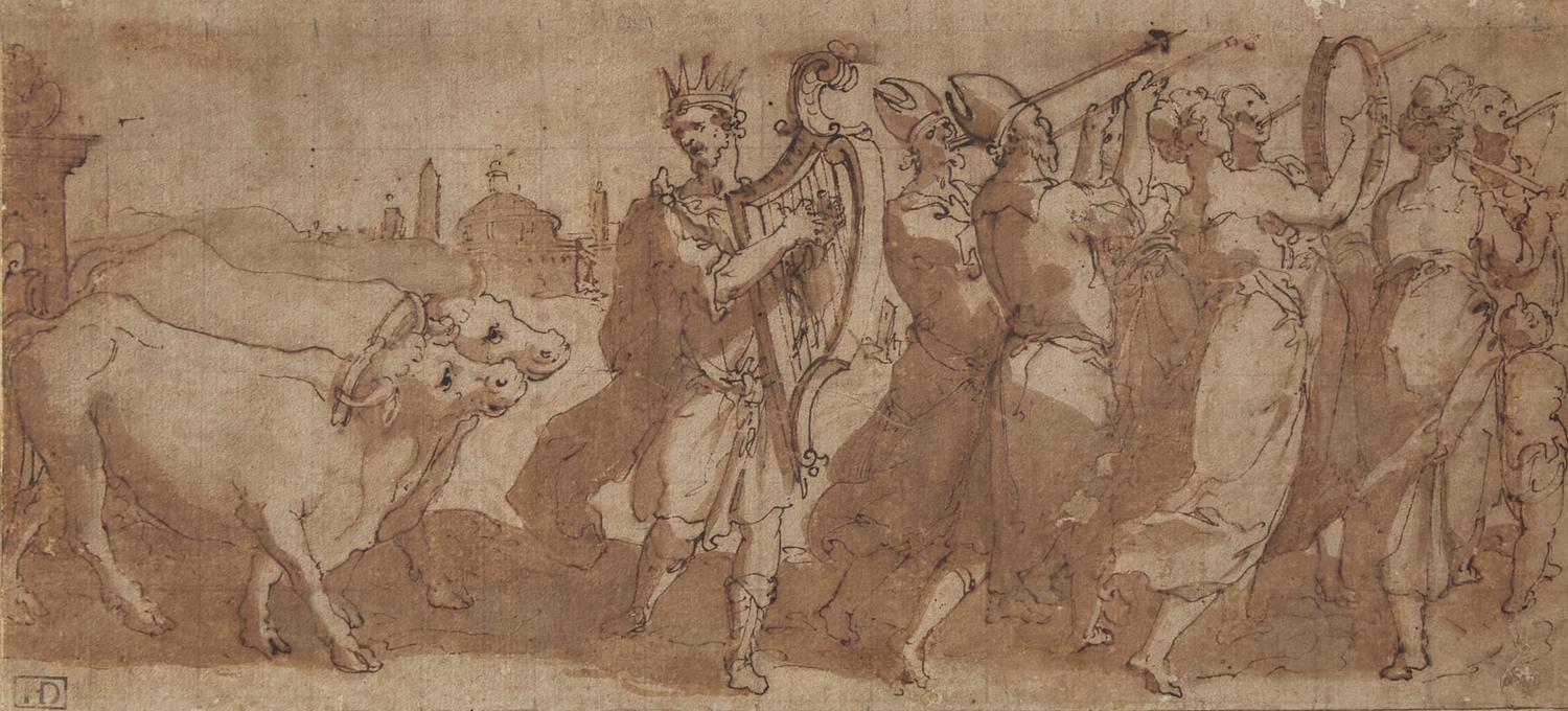 King David Playing His Harp
