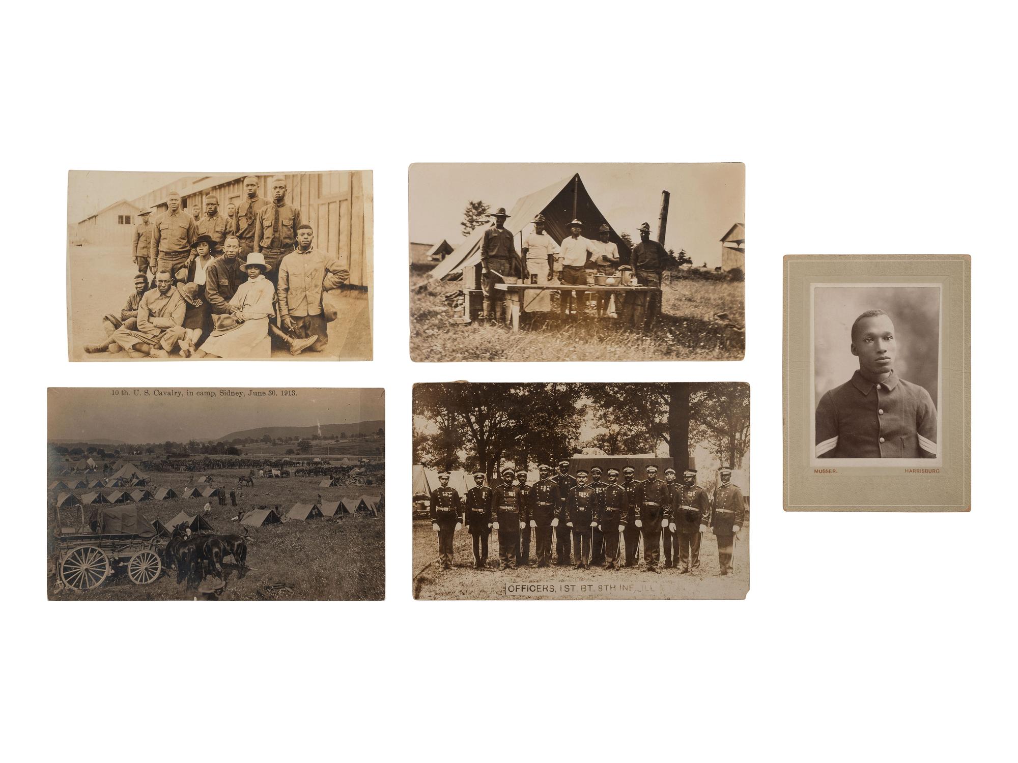 [BUFFALO SOLDIERS]. A large collection of photographs and documents related to 19th-20th century African American military service.