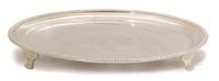 An American Silver Oval Footed Tray, J. E. Caldwell, Philadelphia, PA, monogrammed "C".