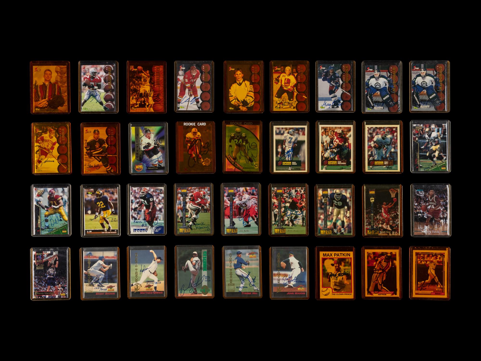 A Collection of Over 80 Assorted 1990s Signed Autograph Trading Cards